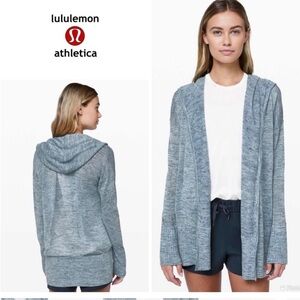Lululemon Calm and Collected Blue Knit Cardigan Size Extra Small
